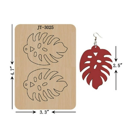 Leather Earring Cutting Die,2.5 INCH, Tropical Leaf earring Die, Leaf Earring Die