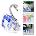 thumbnail image 2 of Sparkle Crystal Swan Figurine Table Centerpiece Swan Ornament Crystal Swan Craft, 2 of 9