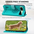 thumbnail image 2 of ELEHOLD Case for Google Pixel 8A, Premium PU Leather Wallet Flip Case Folio Cover with Card Holder Kickstand,Green, 2 of 5