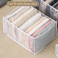 thumbnail image 4 of 1 caja organizadora de ropa para pantalones, 7 compartimentos, lavable, plegable, con cajones (blanco), 4 of 5