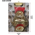 thumbnail image 3 of FMSHPON Christmas Cat Santa Hat Clipboard Hardboard Wood Nursing Clip Board and Pull for Standard A4 Letter 13x9 inches, 3 of 8