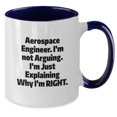 thumbnail image 5 of Aerospace Engineer Two Tone Coffee Mug - Funny Inspirational Gifts for Aerospace Engineers Men Women Friends Coworkers Family - Unique Christmas Unique Gifts for Him from Friends, 5 of 5