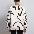 thumbnail image 4 of Wutalume Women's Fashion Floral Print Long Sleeve High Neck Sweatshirt Top, Elegant and Comfortable for Casual and Dressy Wear, with a Relaxed Fit and Beautiful Patterns,White XL, 4 of 5