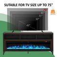 thumbnail image 6 of Merluxy 65" Glass Fireplace TV Stand for TVs up to 75", Espresso, 6 of 8