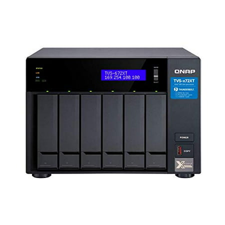 QNAP TVS-672XT-I3-8G SAN/NAS/DAS Storage System - Intel Core i3 i3-8100T Quad-core (4 Core) 3.10 GHz - 6 x HDD Supported - 6 x SSD Supported - 8 GB RAM DDR4 SDRAM - Serial ATA/600 Controller - RAID (Best Hard Drives For Qnap Nas)
