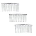 thumbnail image 1 of 3 Pcs Twist Wire Silver Hair Combs Wedding Bridal Veil Accessory Crafts 4 Inch, 1 of 1