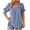 Blue, variant on Xihbxyly Womens Blouse, Women Square Neck Short Sleeve Blouse Casual T-Shirt Top Blouse Comfortable Casual Tops Pullover Blouse T-Shirt