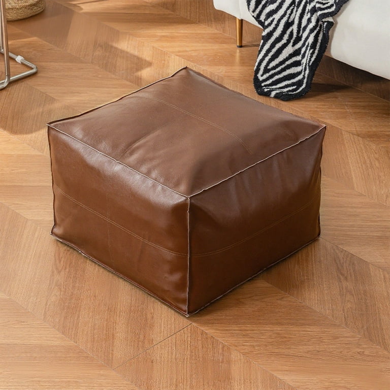 オットマン・スツール ottoman leather footstool Ottoman Foot Rest, Storage Pouf Ottoman Cube Seat with Faux