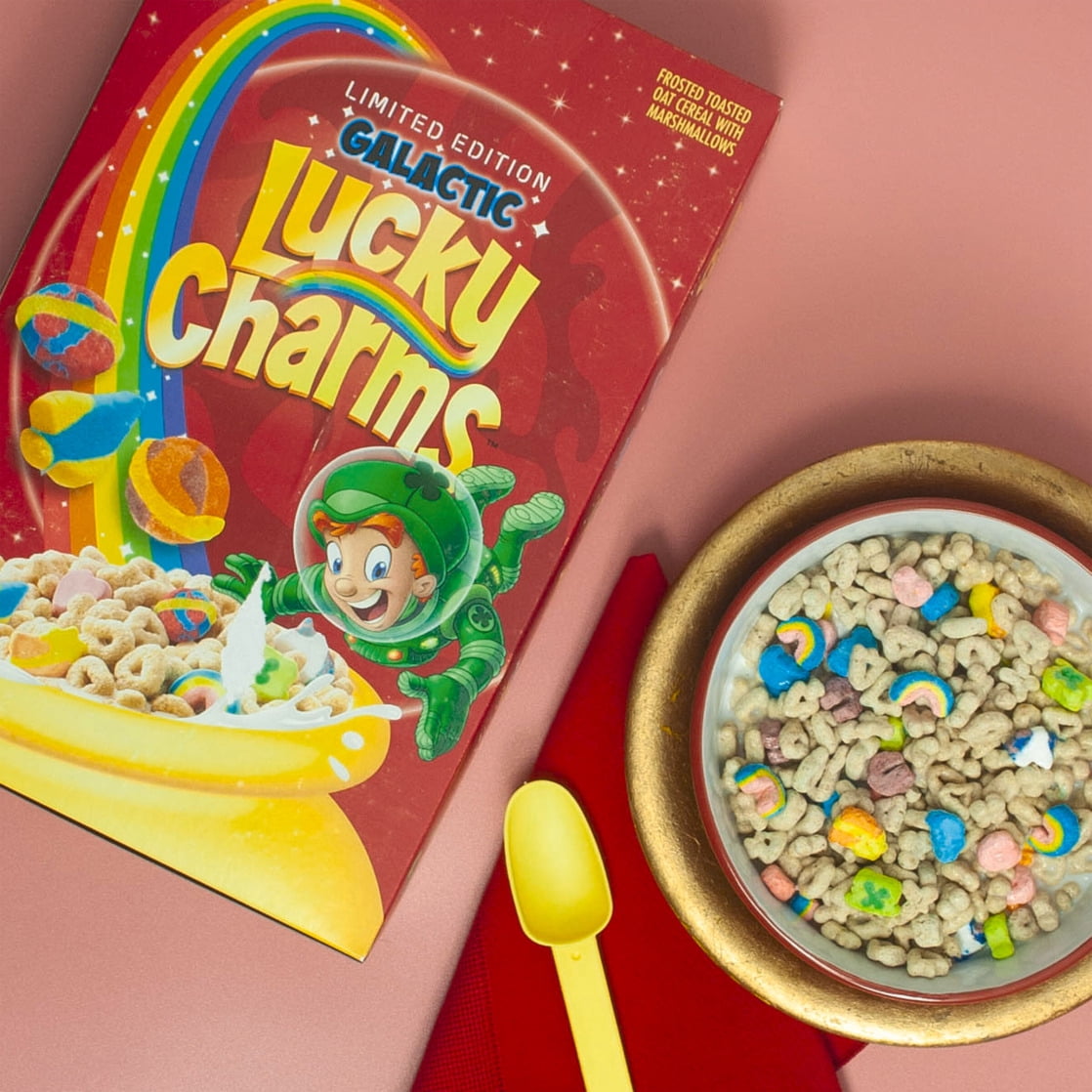(10 pack) Lucky Charms with Marshmallows Breakfast Cereal Cup, Gluten Free, Single Serve, 1.7 oz