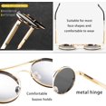 thumbnail image 6 of Mewfacos Round Steampunk Sunglasses Men Elastic Vintage Rimless Sun Glasses For Women Lentes De Sol, 6 of 6