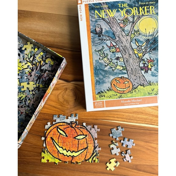 New York Puzzle Company Moonlit Mischief 500 Piece Jigsaw Puzzle
