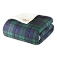 thumbnail image 4 of Woolrich Brewster Softspun Down Alternative Filled Throw, 50x70", Blue, 4 of 8