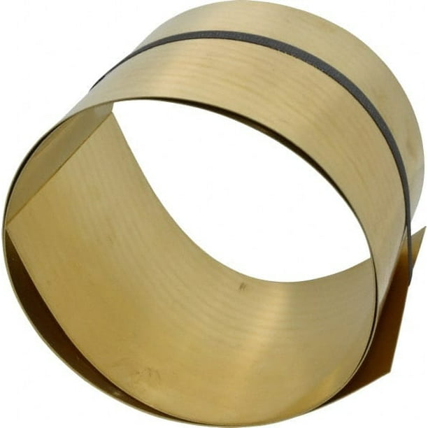 Brass Shim Stock Roll, 6" x 5 Ft, 0.031" Thick