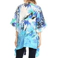 thumbnail image 2 of Sakkas Danis Women's Oversized Casual Pullover V-neck Short Sleeve Boho Top Blouse - LB218-Blue - One Size, 2 of 5