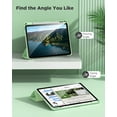 thumbnail image 4 of Case for New iPad Generation, with Pencil Holder, Slim Back Protective Case with Clear Transparent Back Shell & Auto Wake/Sleep(Matcha Green,ipad pro 11(2020/2021)), 4 of 7