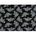 thumbnail image 2 of Zelouf Vintage Floral Lacquer & Glitter On Slinky  , Sewing, DIY, Crafts Fabric by the Yard, Black/silver, 7 Yard, 2 of 2