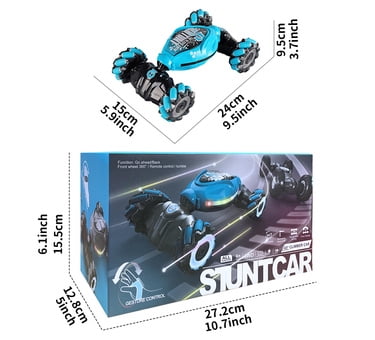 1:14 RC Stunt Car, 2.4GHz Gesture Sensing Remote Control Car ,360 Degree Rotation Deformable Four- wheel Drive Vehicle, can run flat and climb with Music and Light