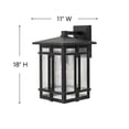 thumbnail image 3 of 1965MB Hinkley Lighting Tucker - One Light Outdoor Wall Mount in Transitional and Craftsman Style - 11 Inches Wide by 18 Inches High-Museum Black, 3 of 4