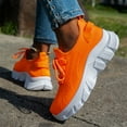 thumbnail image 4 of Walking Shoes Women,Women's Fashion Sneakers,Athletic Shoes Women,Womens Shoes Running Sneakers Tennis Non Slip Walking Gym Workout Athletic Comfortable Fashion saport Casual Shoe,Saffron,6.5, 4 of 7