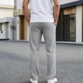 thumbnail image 4 of LWavelet Mens Waffle Knit Lounge Pants Elastic Waist Drawstring Casual Pants Gray L, 4 of 4