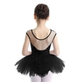thumbnail image 3 of iiniim Kids Girls Ballet Leotard Dancewear Sleeveless Mesh Splice Layered Tulle Tutu Dress Gymnastics Dance Skirt, 3 of 7