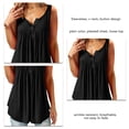 thumbnail image 4 of Camisetas Sin Mangas ANGGREK Fluidas para mujer Con Cuello En V de Poliéster plisadas ajuste holgado Transpirables, 4 of 6