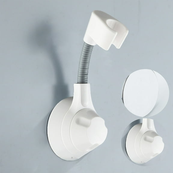 Universal No-Drill Shower Head Holder, Adjustable Wall Mount Bracket with Strong Adhesive for Bathroom
