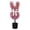 Pink, variant on 27.5'' Artificial Bunny-Shaped Topiary Tree Pot UV-Resistant Bowknot,Faux Boxwood Topiaries Plant for Porch Decor Outdoor/Indoor