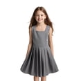 thumbnail image 4 of Girls School Uniform Dress Knee Length Sleeveless Grey Girls Jumper Dress Girls Uniforms 8-9 Years, 4 of 4