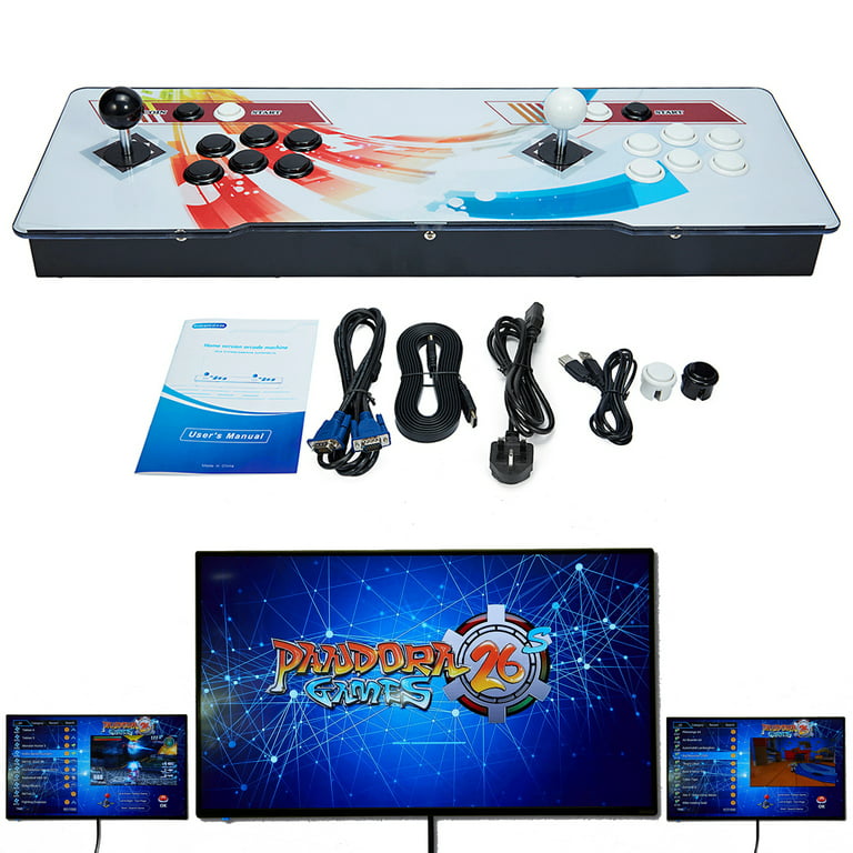  TOJASDN 10000 Games in 1 Arcade Game Console ，Pandora Box 3D  Double Stick，WiFi Function to Add More Games，Retro Game Machine for PC &  Projector & TV，1920x1080P,Favorite List,4 Players Online Game 