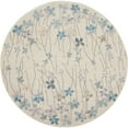thumbnail image 2 of Nourison Tranquil Floral Ivory 5'3" x ROUND Area Rug, (5 Round), 2 of 8