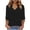 Black a1, variant on Blouses for Women Dressy Casual V Neck Smocked Cuff 3/4 Sleeve T Shirts Breathable Basic Tees Beach Vacation Summer Tops S-XXL