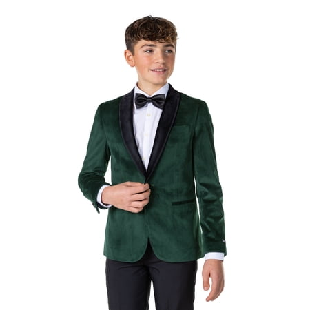 OppoSuits Deluxe Teen Boys Blazers TEEN BOYS Dinner Jacket - Rich Green - US 14Y Green