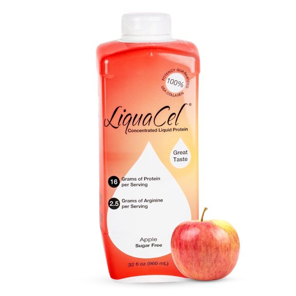 LiquaCel Liquid Protein, Apple, 16g Collagen Protein, 32 fl oz