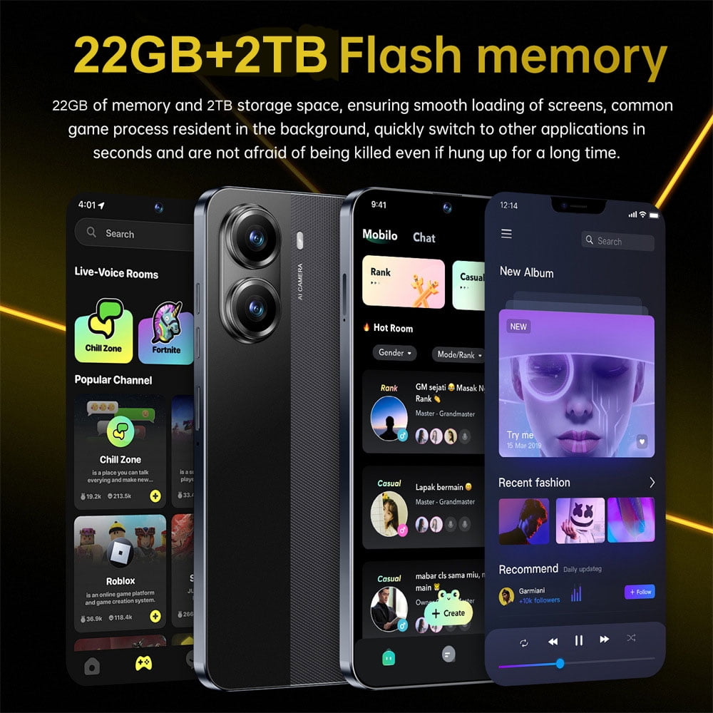 CHYCET Android Phones Unlocked for T-Mobile, Android 15 Phone(2026), 12(4+8)+128GB/2TB TF Octa Core, Dual SIM Phones Unlocked, 5000mAh, 90Hz, 6.52" HD+ Screen, 4G/GPS/Face ID-X7 Pro