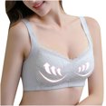 thumbnail image 6 of Fesfesfes Bras for Women Comfortable Breathable Unwired Lace Appear Small Adjustment Lift Push Up Bras Summer Underwear Bras, 6 of 9