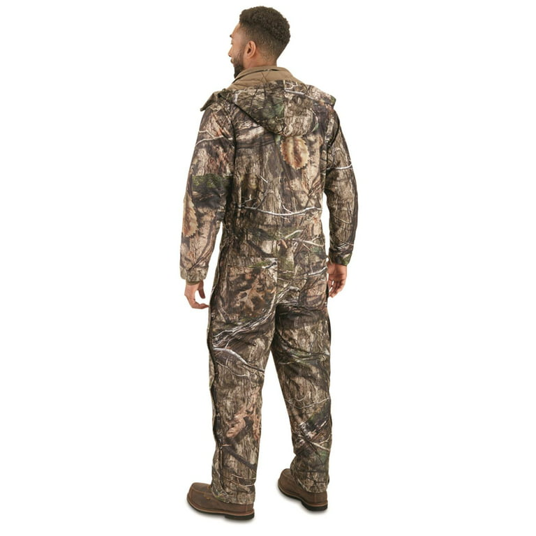 Guide Gear Men's Dry Waterproof Hunting Coveralls with Hood, Insulated Camo Hunt Overalls, Size: 2XL, Brown