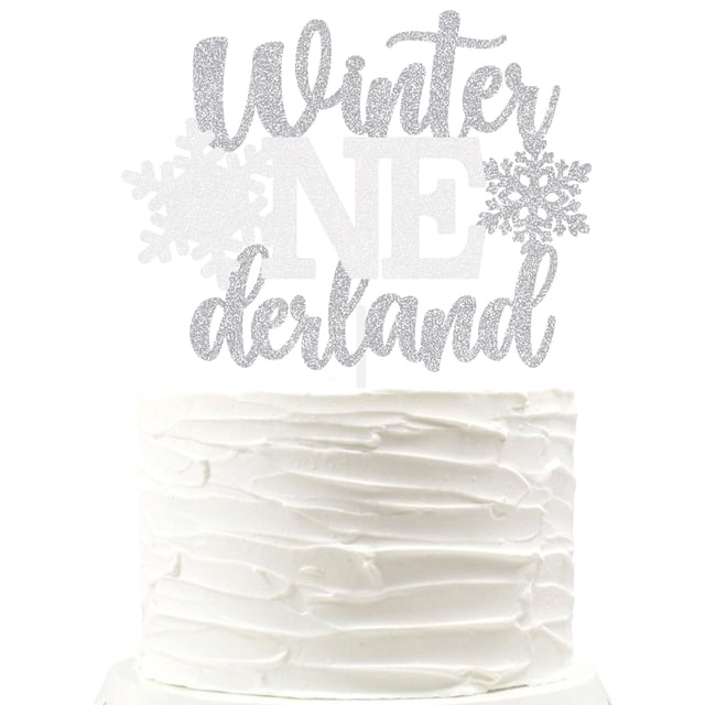 Decoración para tartas con diseño de copo de nieve para el primer cumpleaños de Onederland, color pl