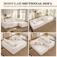 thumbnail image 3 of Lunale Small Modular Sectional Sofa with Movable Chaise, L-Shaped Boneless Cloud Couch for Living Room, Beige (Right Facing Chaise), 3 of 9