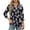 Black Tops for Women_g, variant on CYMMPU Women's Floral Printed 3/4 Length Sleeve Summer Fall Swing Shirts V-Neck Vintage Elegant Blouse Tunic Tops Business Work Blouses to Wear with Leggings 2025 Clothes Red L