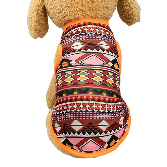 Cat Summer Vest - Ethnic Style Printing for Comfortable and Breathable Dress Up