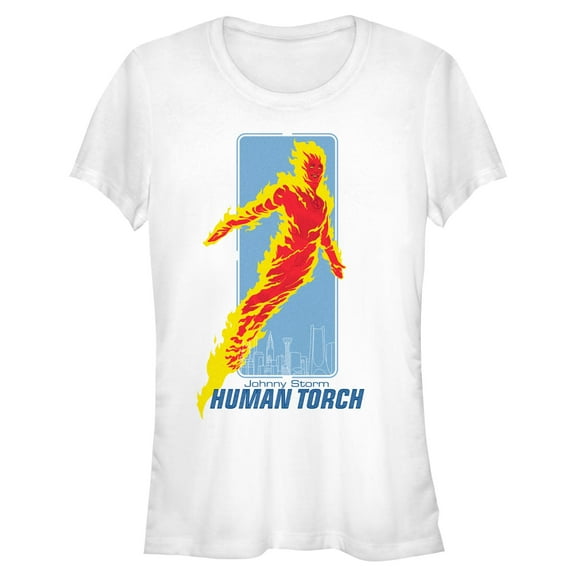 Juniors The Fantastic Four: First Steps Human Torch Johnny T Shirt