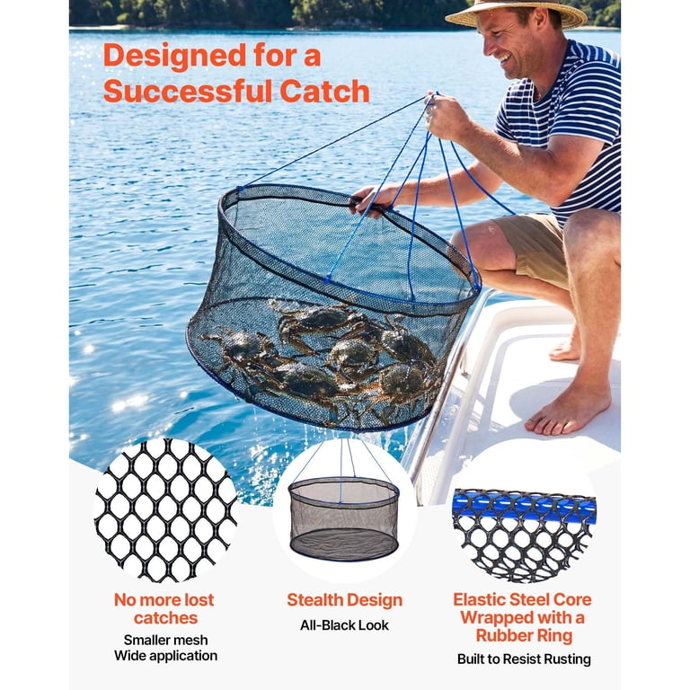 drop landing fishing net Drasry High Load-Bearing Aluminum Ring Bridge and Pier Net Foldable Net for Saltwater Freshwater Pier Fishing Baskets Net Collapsible 49.2 FT Rope（23.6 * 23.6 * 27.5 and float tubing. Frabill Floating Trout Net 11