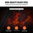 thumbnail image 5 of X-Marks 36 Inch Foldable Round Fire Pit Grill Grate - Heavy Duty Steel Campfire BBQ Grill Grid with Handle & X-Wire Support, Portable Camping Cookware for Outdoor Parties, Black, 5 of 6