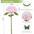 thumbnail image 2 of 4Pcs Real Touch Hydrangea Artificial Flowers, Green & White Fake Hydrangea Flowers, 21" Lifelike Latex Faux Hydrangea Flowers for Wedding Bouquet Home Decor Centerpieces, 2 of 5