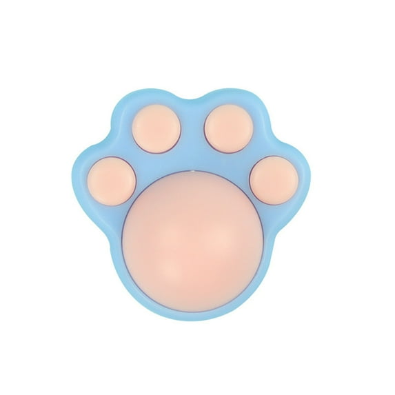 Mightlink Cat Licking Toy Dust Cover Easy to Paste Claw Shape Natural Materials Clear Stomach Arouse Happy Mood Freshen Breath Catnip Wall Ball Cat Toy for Floor
