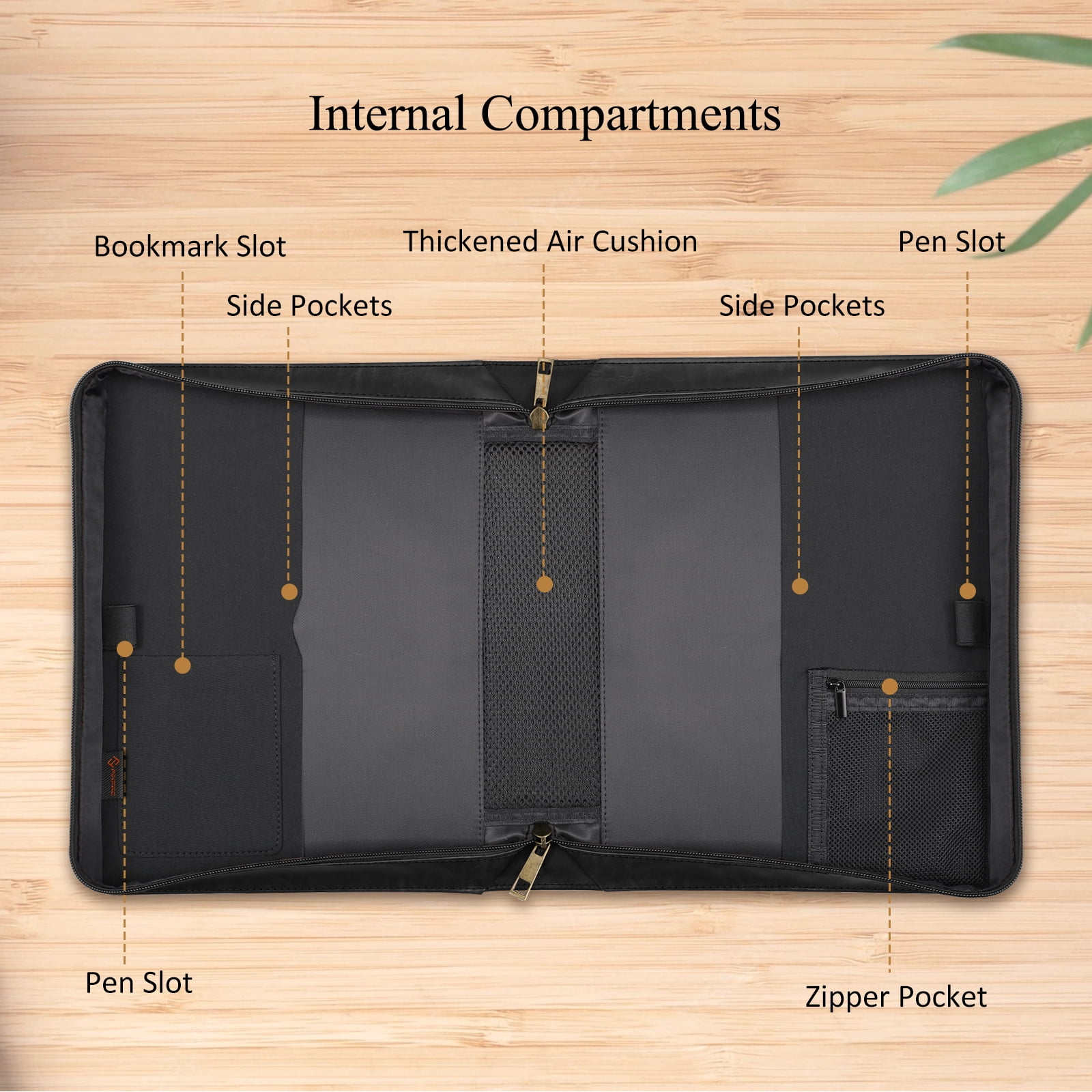 Classic Bible Cover, FINPAC Large PU Leather Carrying Book Case Church Bag Bible Protective with Handle, Perfect Gift for Men, Women, Father, Mother, Friends [I Can Do All Things], Black/Brown