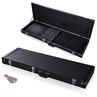 Yescom Electric Bass Guitar Hard Case Wooden Hard Shell Carrying Case Lockable with Key Square