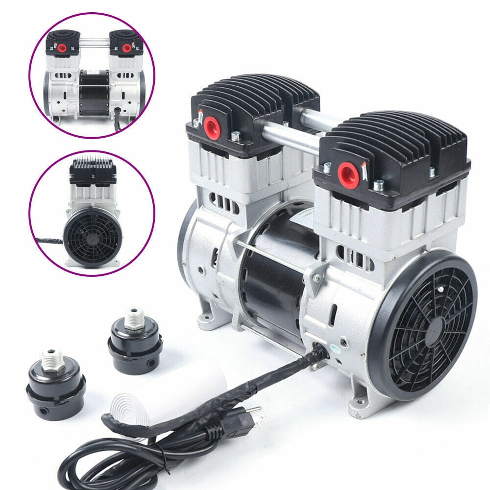 Oilless Diaphragm Vacuum Pump 7CFM Oil Free Mute Vacuum Pump Oil-free Silent Air Pump Air Compressor Head Small Air Pump Head MotorCount 110V 7CFM Oilless Diaphragm Vacuum Pump