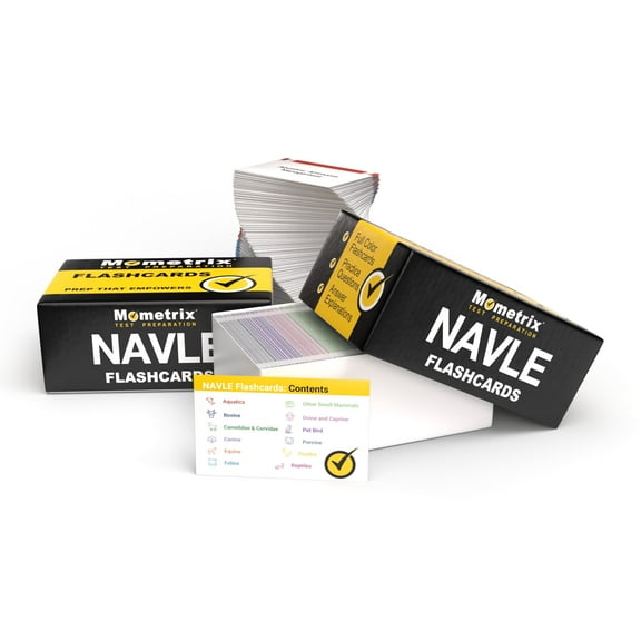 NAVLE Exam Study Cards: 1000  NAVLE Prep Cards with Comprehensive Coverage of the NAVLE Species and Diagnoses [Full Color Cards]